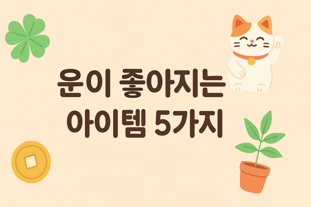 운이 좋아지는 아이템