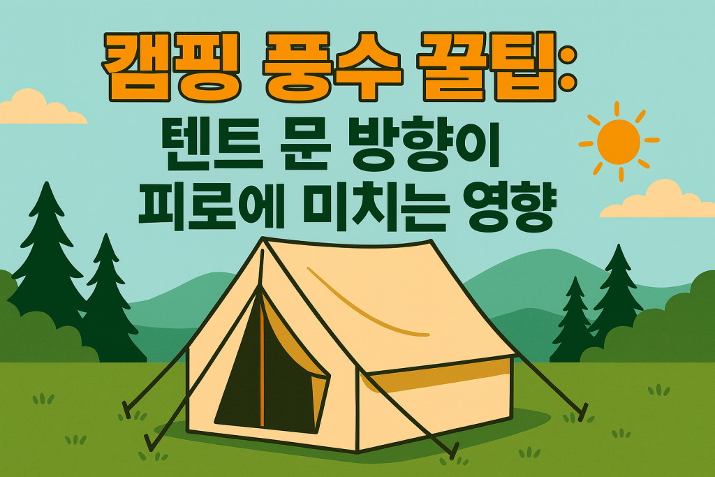 캠핑 풍수 꿀팁