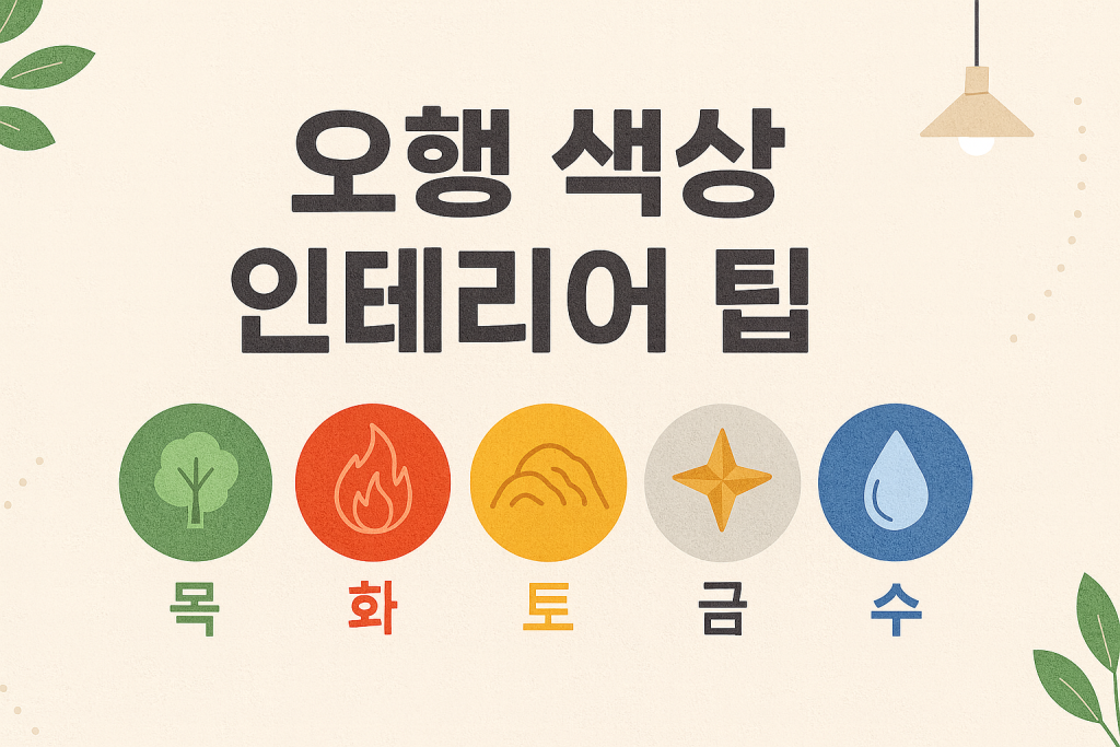 오행 색상 인테리어 팁