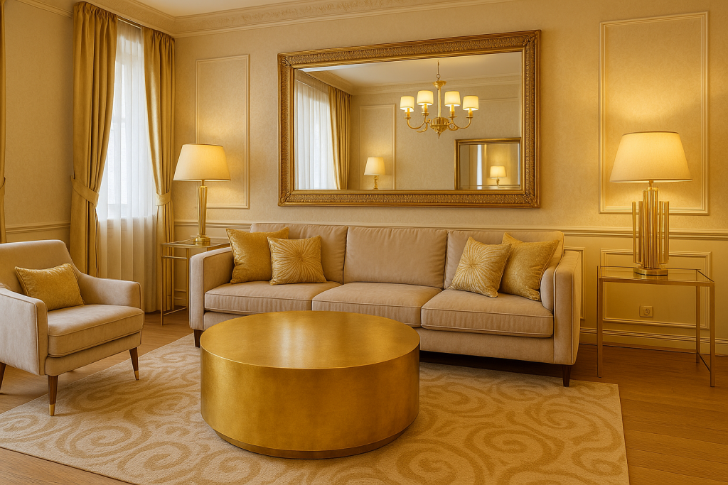 재물운 높이는 골드 풍수 인테리어