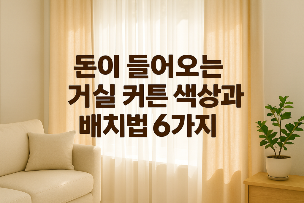 돈이 들어오는 거실 커튼