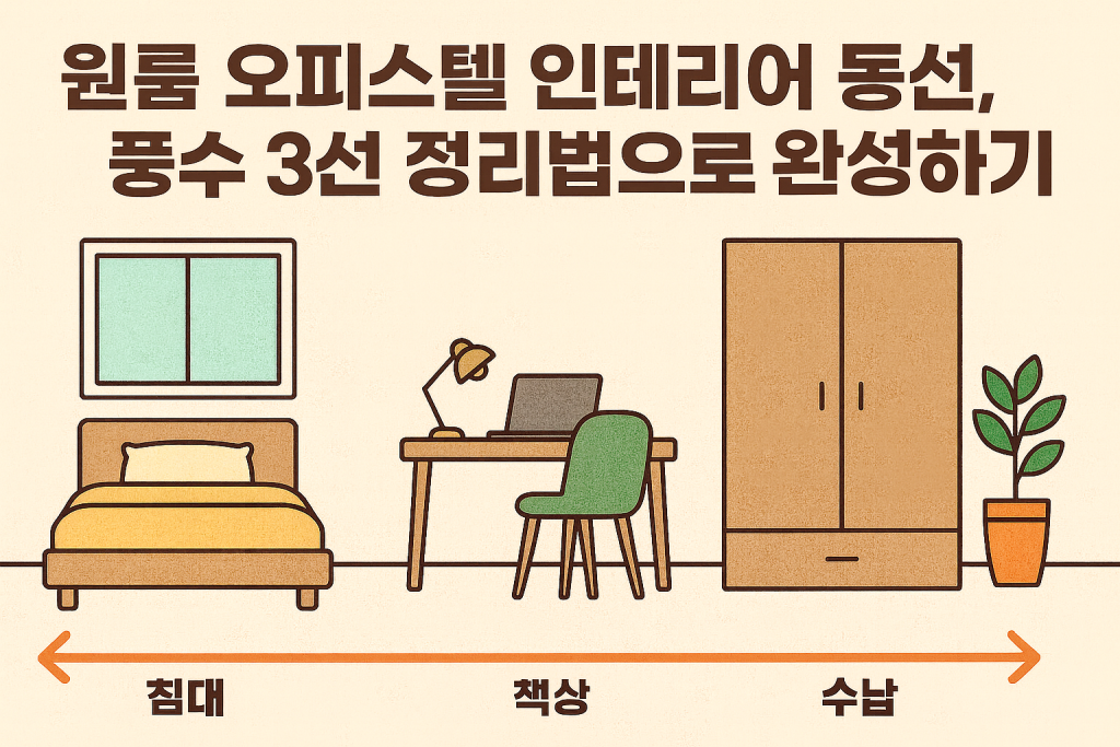 원룸 오피스텔 인테리어 동선