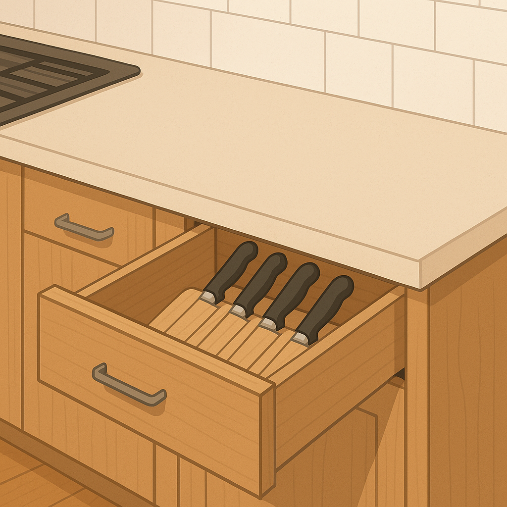 정리되지 않은 칼·가위