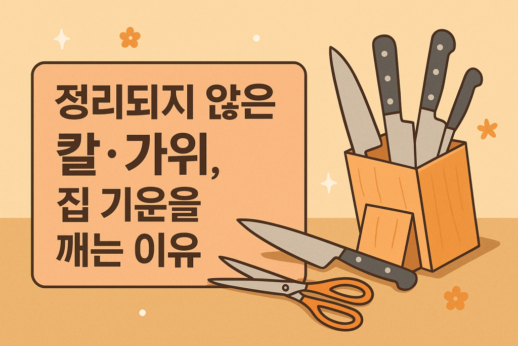 정리되지 않은 칼·가위